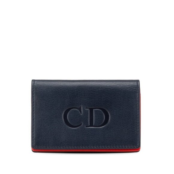 DIOR Red Leather Card Holder - Picture 1 of 8